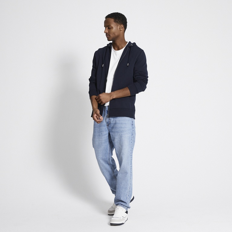 Basic zip hoodie "Rocky" Navy 5
